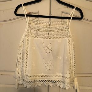 Free People white lace top